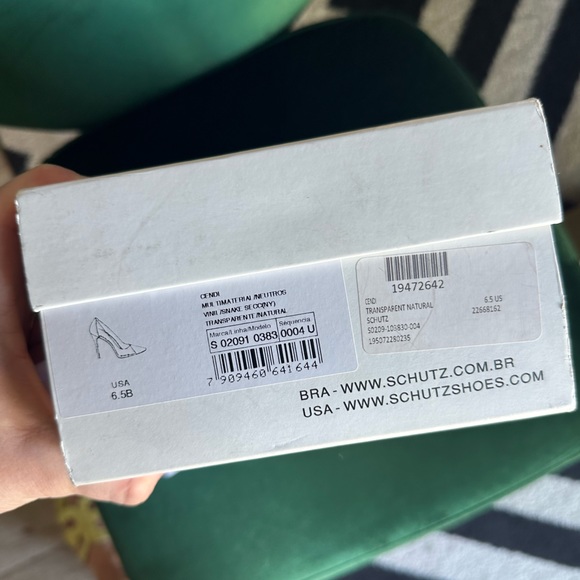 NWT Schutz Women's Snake Skin Cendi Transparent
Illusion Point Toe Heels 6.5 - Picture 10 of 10